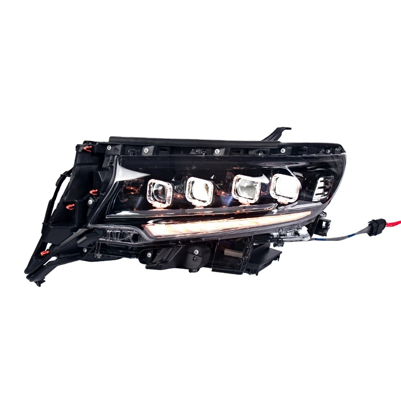 Apat na LED Lens Headlight para sa Toyota Prado 2018