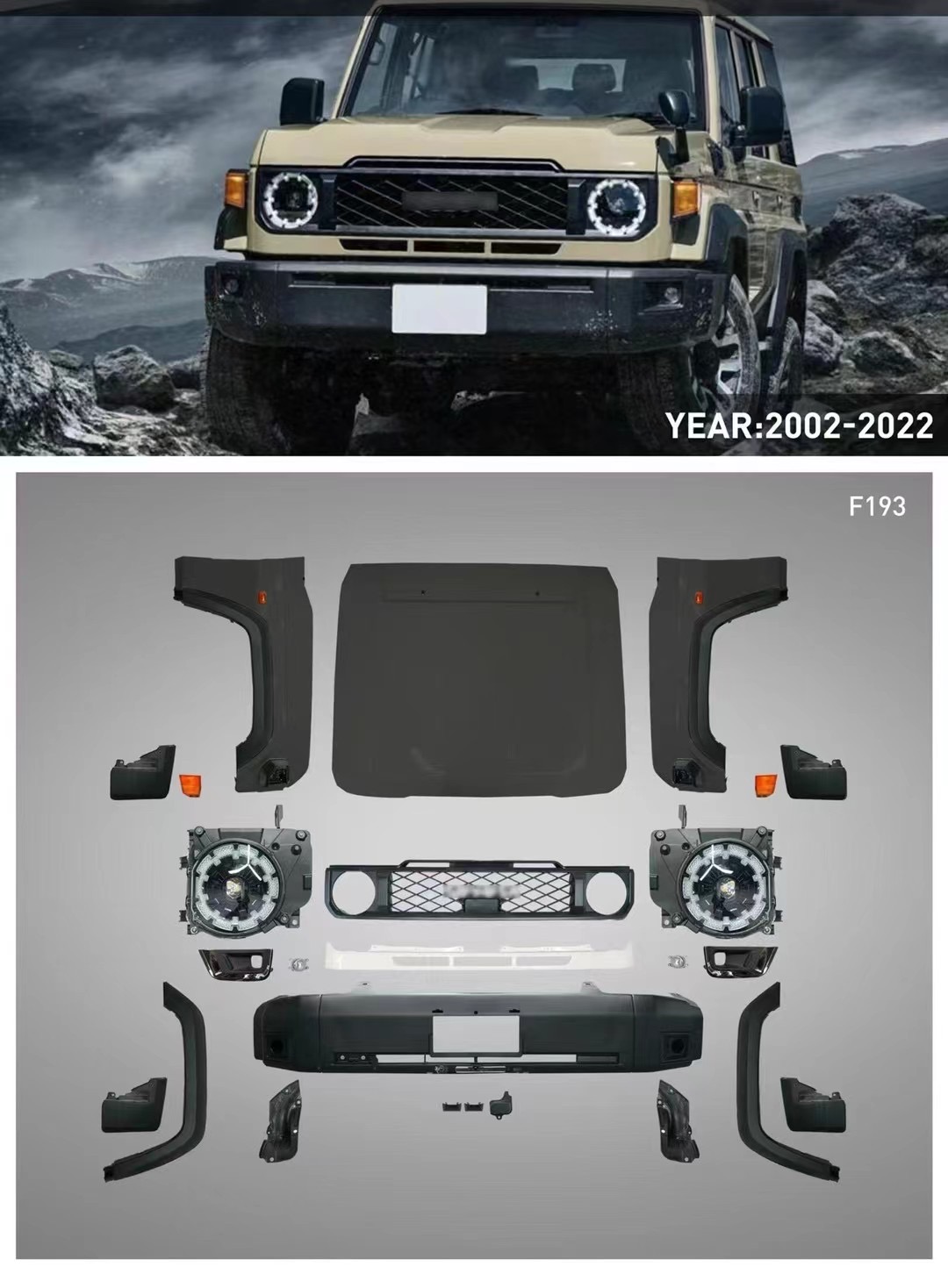 Conversione lifting del modello Toyota Land Cruiser 2024 FJ70 FJ75 FJ79