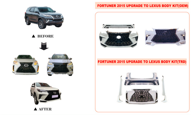 2015 Toyota Fortuner to Lexus Style Bodykit