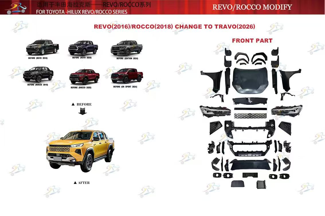 Revo(2016)/Rocco(2018) Change to Travo(2026) Body Kit
